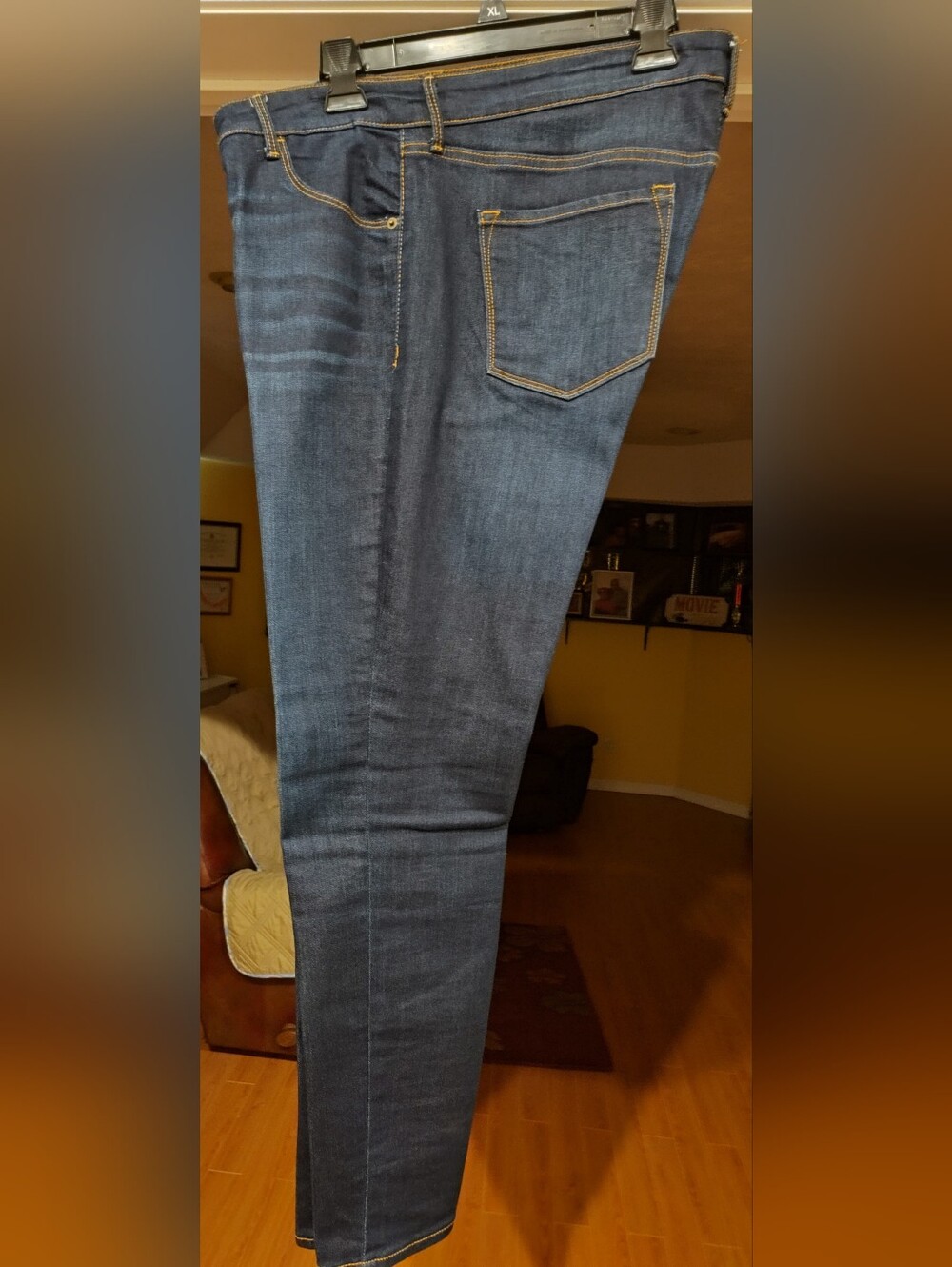 OLD NAVY WOMEN'S Dark Blue Mid Rise Stretch Slim Jeans